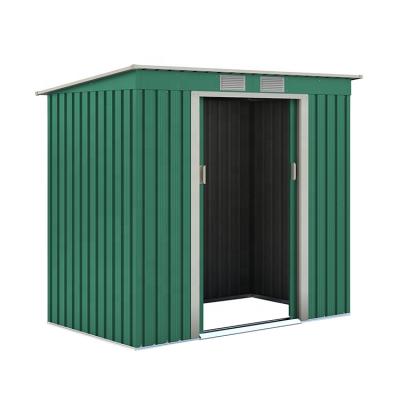 China Easily Assembled 15 Year Against Puncture Enclosed Roof Design Outdoor Home Garden Tool Storage Shed for sale