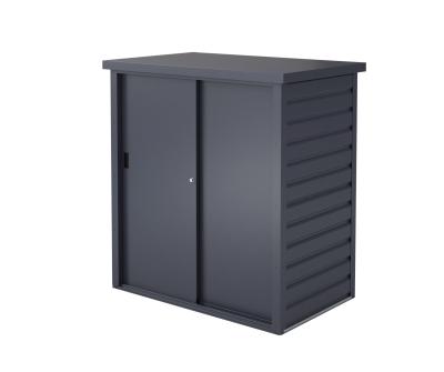 China Easily assembled modern lockable metal cabinet with sliding door for outdoor and indoor storage (interior shelves for choice) for sale