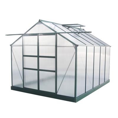 China Easily Assembled Anti UV Aluminum Twin-wall Polycarbonate Greenhouse Frame Green House for sale