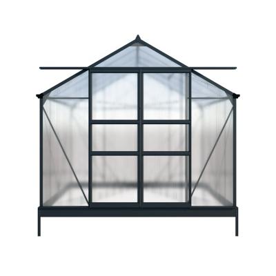 China PC Sheet 8x8FT Large Wall Aluminum Frame Garden Greenhouse for sale