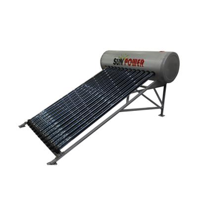 China Outdoor pressurized solar water heater with plastic sraying liner for sale