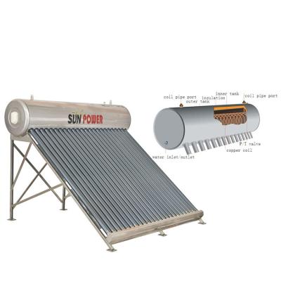 China Other Pressure Preheated Integrative Solar Water Heater With Copper Coil Solar Water Heater Unit for sale