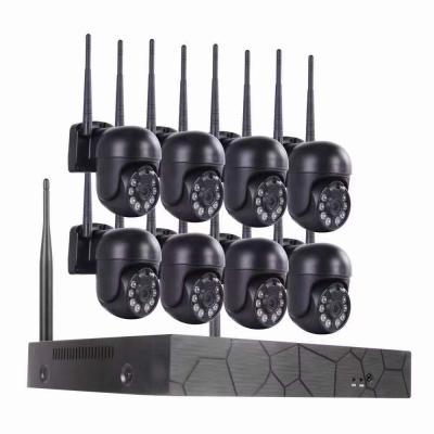 China Outdoor Waterproof PAN-TILT H.265 3MP EseeCloud 8CH NVR Kits WiFi PTZ Home Kit NVR CCTV Camera System for sale