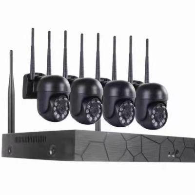 China Outdoor Waterproof PAN-TILT H.265 3MP EseeCloud 4CH NVR Kits WiFi PTZ Home Kit NVR CCTV Camera System for sale