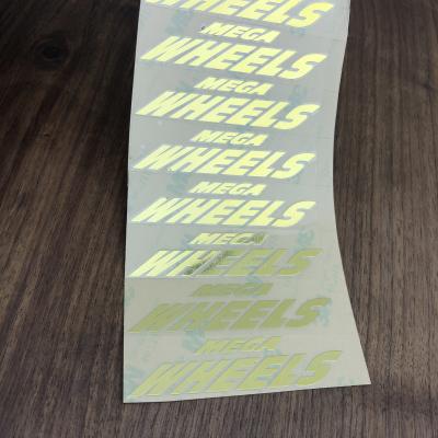 China Custom low MOQ high quality waterproof nickel label gold transfer sticker ab stick 3d metal stickers for sale