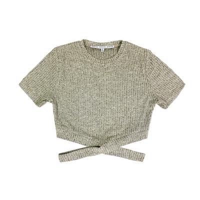 중국 2020 New arrived olive sportswear ribbed crop top for ladies 판매용