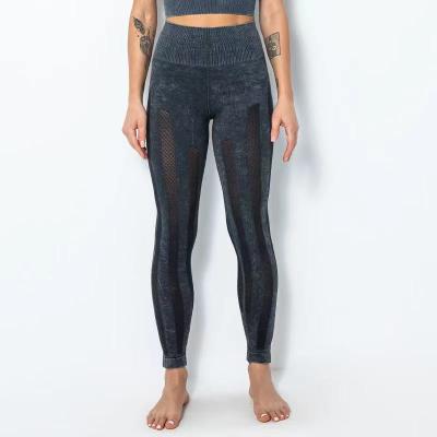 Κίνα Hollow Quick Dry Gym Fitness Leggings Breathable Women Spandex/Nylon Yoga Pants προς πώληση