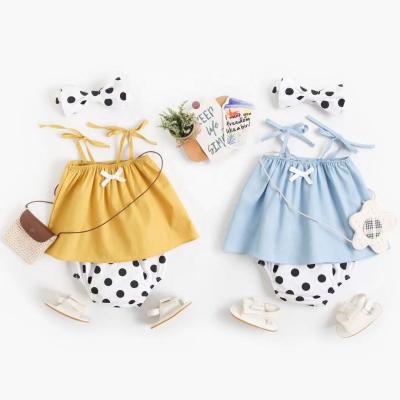 중국 100% Cotton Kids Bodysuit Romper Non Sleeve For Baby Girl Infants Toddlers In Summer 판매용