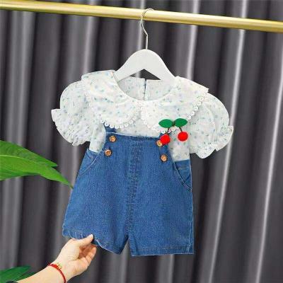 Κίνα Fashion Cute Children Casual Suits 100% Cotton In Spring And Summer Two-Piece For Girl προς πώληση