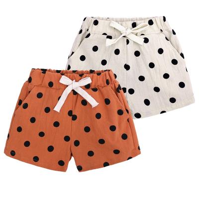 中国 2021 New Hot Sale baby girls summer shorts dot 2 colors soft cotton fashion kids pants children casual brand bottoms 販売のため