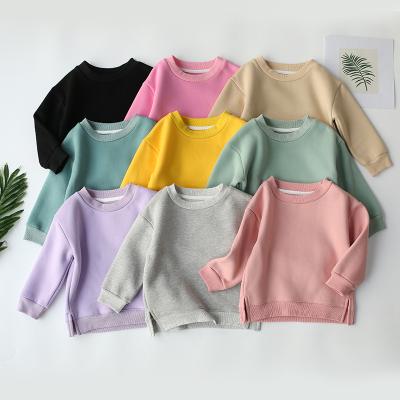 中国 New Kids Girl Polar Fleece Solid Pullover Winter Long Sleeve Hoodies Sweaters Top 販売のため