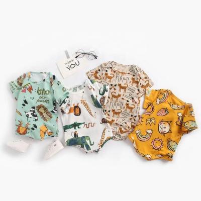 중국 New Style Kids Bodysuit Romper Summer Carton Printing In Green/Orange/White 판매용