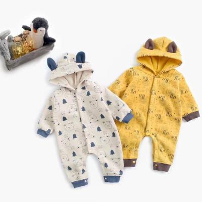 중국 New Born Kids Bodysuit Romper Boy Winter Thick Fleece For Climbing Household Wear 판매용