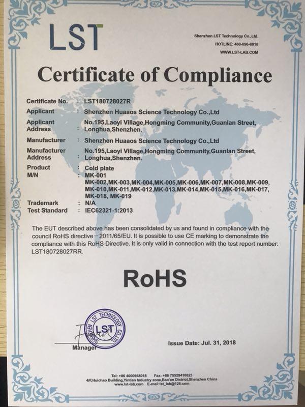 RoHS - Shenzhen Huaaos Science Technology Development Co., Ltd.