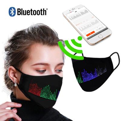 China Mobile Phone Music Party Christmas Halloween Light Up App Controlled Programmable LED Message Display Mask for sale