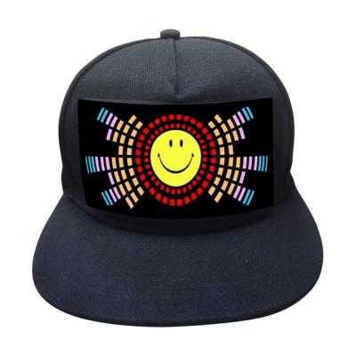 China 2020 Character New Arrival Led Party EL Panel Sound Activated Flashing Hat For Party DJ Club Festival for sale