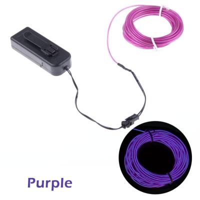 China 2020 CE ROHS 3.2mm PET High Brightness Outdoor Material EL Neon Wire Inverter 3V Flexible Light Batteries For Decoration for sale