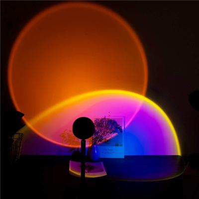 China Modern chargeable USB LED rainbow table lamp night light sunset projection light for living room bedroom for sale