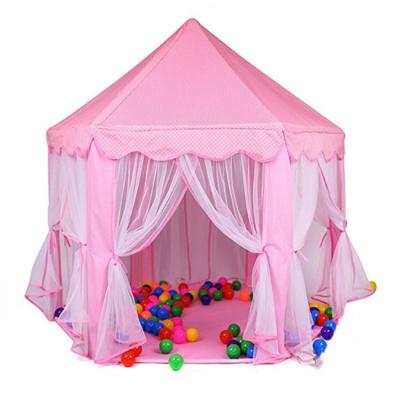 China Toy Princess Tent Soft Star Bonus Lights Girls Big Hexagon Playhouse Kids Castle Play Tent For Kids Toy Tents for sale