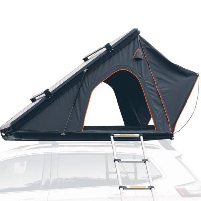 China Factory Price Straight Tie Type Large Clam Shaped Car Aluminum Triangle Waterproof Quick Open Shell Roof Top Tent Hard For SUV for sale