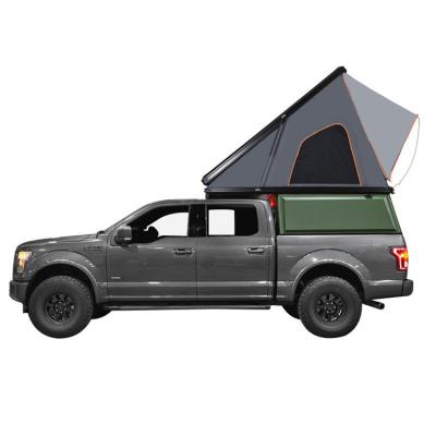 China Straight Brace Type Long Road Campers New Car Manufacture Rooftop Models Hard Aluminum Triangle Shell Roof Top Tent With Brackets for sale