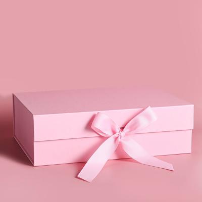 China Magnetic Closure Ribbon Decoration Gift Package Box Paper Cardboard Luxury for sale