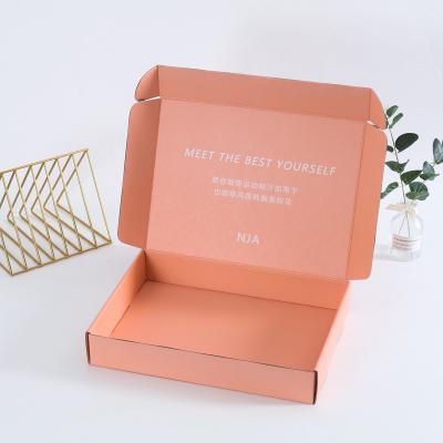 China Fancy Pink  Printing Gift Package Box  Corrugated Cutomized Sizes for sale