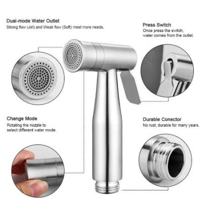 China No-Needle 2 Sprayer 2-Mode Cloth Diaper Sprayer For Handheld Toilet Bidet Sprayer Set For Canvas Dog Bath Bathroom Cleaning for sale