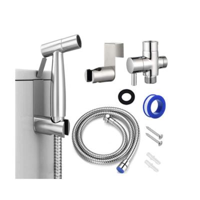 China Without Needles Wholesale Customized Good Quality Water Bidet Shower Sprayer Set Hand Held Bidet Sprayer For Toilet Stainless Steel Adjustable for sale