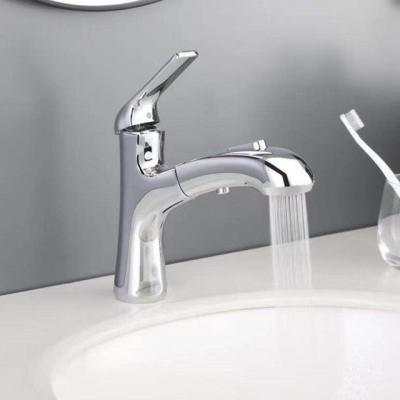 China Metered Faucets Basin Water Tap Basin Faucet With Shower Hose Pull Out 2 Function Sprayer And Bubble for sale