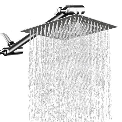 China Without SUS304 diverter ulter shower head with 8inch 10inch 12inch 16inch 20inch and extension shower arm and wall 8inch adjustable shower set for sale