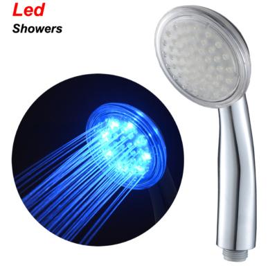 China Without Switch LED Hand Shower 3 Color Shower Head Bathroom Accessories for sale