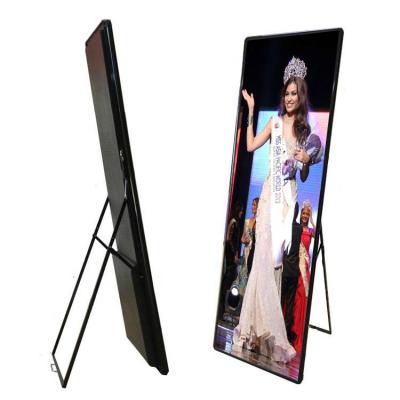 China Indoor Floor Stand P2.5 Smart LED Video Digital Signage Screen Advertising Signage Poster Display for sale