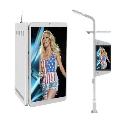 China P3 or P4 outdoor outdoor video for lamp post video, image advertising media light pole advertising machine for sale