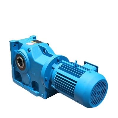 China Garment Shops GK Series 90 Degree Hollow Shaft Bevel Gear Box Helical Electric Motor Gear Reducer for sale