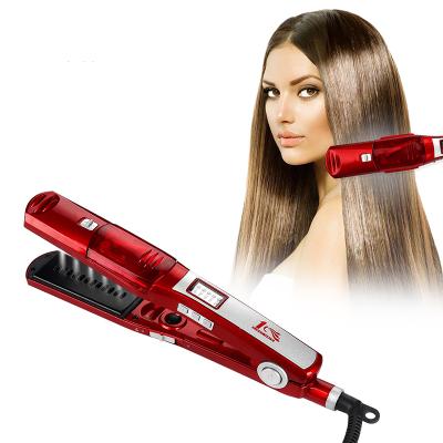 China Professional Smart Display Switch LCD Temperature Adjustment Hotel Button Multifunction Hair Straightener For Women for sale