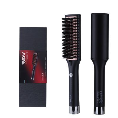 China Hair Styler V590 Fast High Quality 360 Rotation Constant Temperature Magic Fast Four Speed ​​Hair Straighten Comb Brush Electric Private Label for sale