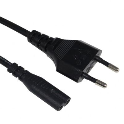 China Home Appliance Power Extension Cord EU 2pin IEC C7 Lead IEC 60320 Female Connector AC Power Cord for sale