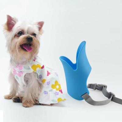 China Viable Adjustable Dog Muzzle Silicone Muzzle For Dogs Anti Bite Duck Shape Dog Mouth Covers for sale