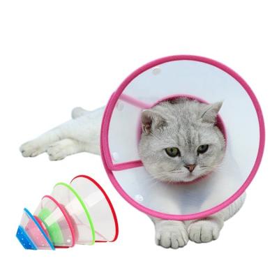 China Light Up Hot Adjustable Cone Soft Edge Collar Recovery Pet Selling Plastic Dog Cone Anti-bite Lick Protective Collar Convenient Healing Wrapped for sale