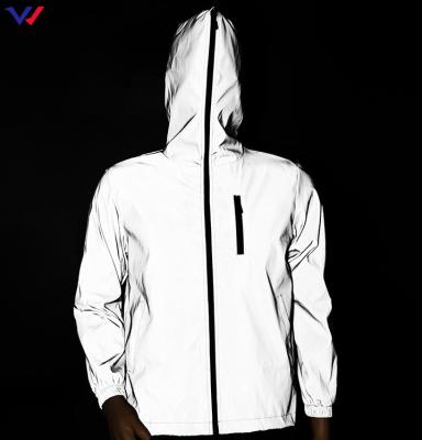 China Viable Add Your Own Logo Lightweight Reflective Jackets Men's Full Coverage Face Zipper Zipper Jackets Anorak for sale