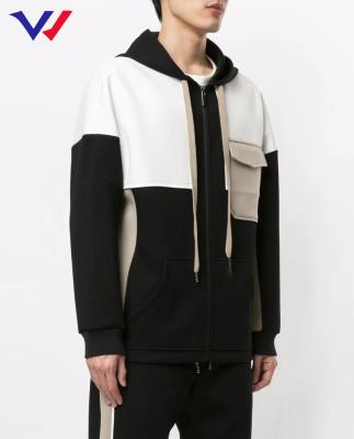 China Viable Winter High Quality Fleece Plus Size Jackets Custom Logo Color Block Jacket Zip Up Warm Baseball Jacket For Men for sale