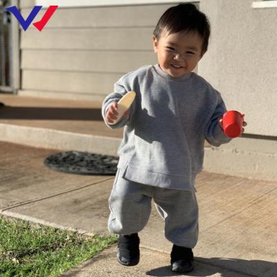 China Custom Clean Logo Toddler High Quality Sports Tracksuit Set Custom Softness and Comfort 100 Cotton Jumper for sale