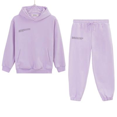 China Wholesale Matching Sets Custom Jogger Boys Girls Logo Print Custom Logo Print Sweatsuit Hoodie & Pants Kids Clothing Sets for sale