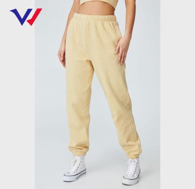 China Custom Logo Leisure Women Sweatpants Classic Cotton Jogger Breathable 100% Pants For Women for sale