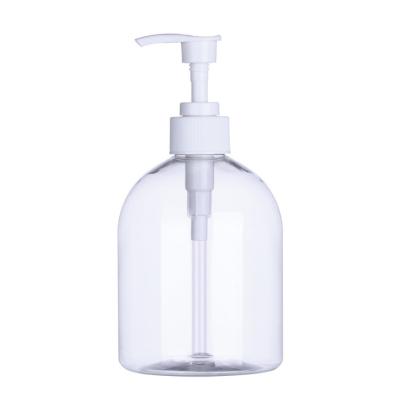 China Personal Care 250ml 500ml Transparent Hand Wash Bottle Plastic PET Bottle With Pump Dispenser for sale