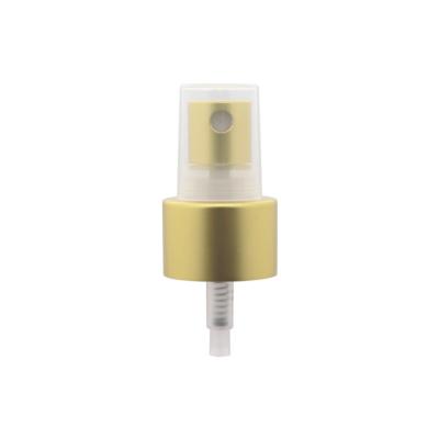 China Non Spill Hot Sale Aluminum Spray Mist Pump Gold Anodized Plastic Fine Sprayer For Bottle for sale