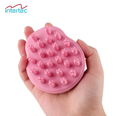 China Electric Silicone Hair Brush Baby Bath Brush Silicone Massager Hair Brush Salon Waterproof Head Bathing Brush Electric Shampoo Scalp for sale