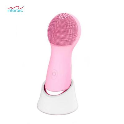 China Popular DEEP CLEANING Rechargeable Massager Sonic Electric Massager Silicone Cordless Filling Cleaner Waterproof Face Facial Cleansing Brush for sale