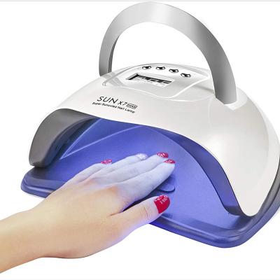 China Fast Cure Maximum UV Led Technician Salon Supplies Rechargeable LED Gel Size Sunx7 Quality Nail Lamp Nail Machine for sale